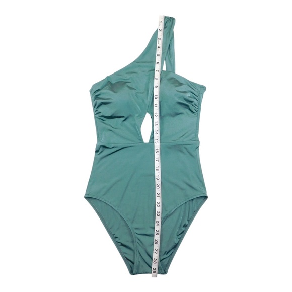 Lazul One-Shoulder Cutout Swimsuit • Size 2 • Teal Green - Picture 11 of 14